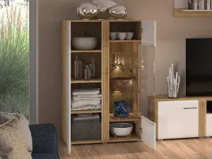 Witryna biały połysk Adagio 03 P ML Meble 6