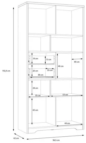 Regał z szufladami Joadakis JDKR721-D89 Meble Forte 4