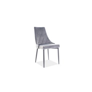 Krzesło trix b velvet czarny stelaż/szary bluvel14