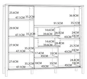 Szafka z lamelami do pokoju Jytana JTNR332L-M635 Meble Forte 3