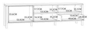 Szafka RTV z lamelami Jytana JTNT133L-M635 Meble Forte 3