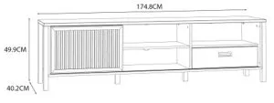 Szafka RTV z lamelami Jytana JTNT133L-M635 Meble Forte 4