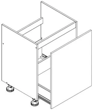 80 dolna zlewozmywakowa z szufladą (Comfortbox) Gama 2