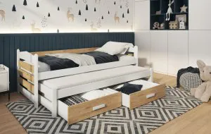 Łóżko piętrowe niskie 2-osobowe Tiago Meblobed 2