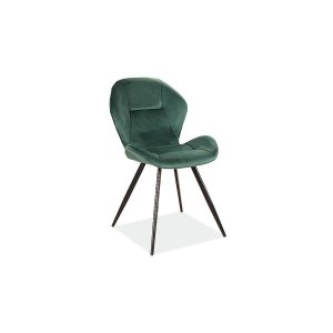 Krzesło ginger velvet czarny stelaż / zielony bluvel 78