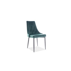 Krzesło trix b velvet czarny stelaż/zielony bluvel78