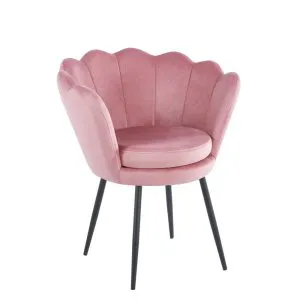 Fotel velvet (różowy) /nogi czarne/ Furnitex 1
