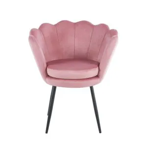 Fotel velvet (różowy) /nogi czarne/ Furnitex 2