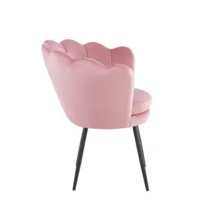 Fotel velvet (różowy) /nogi czarne/ Furnitex 3