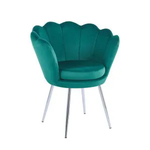 Fotel velvet (zielony) /nogi srebrne/ Furnitex 1