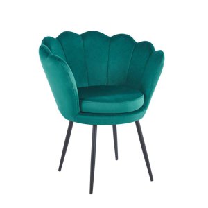 Fotel velvet (zielony) /nogi czarne/