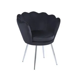 Fotel velvet (czarny) /nogi srebrne/ Furnitex 1