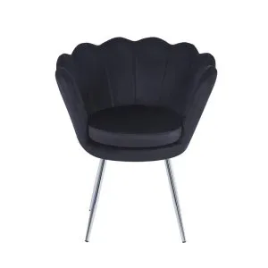 Fotel velvet (czarny) /nogi srebrne/ Furnitex 2