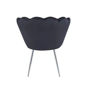Fotel velvet (czarny) /nogi srebrne/ Furnitex 4