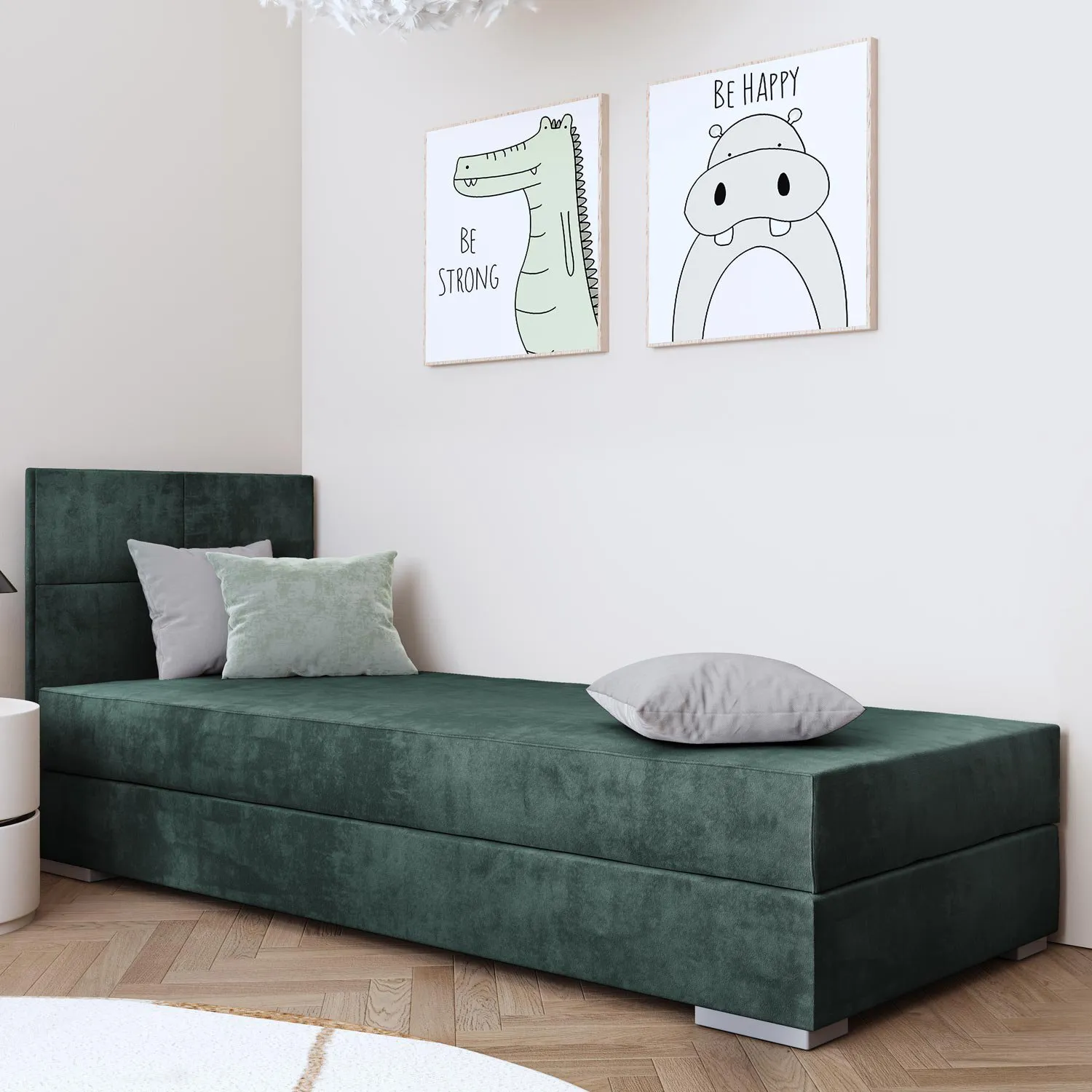 Łóżko tapicerowane 90 cm Tomar I Meblobed
