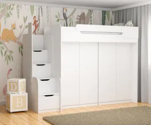 Łóżko piętrowe z dużą szafą Dorian Meblobed 3