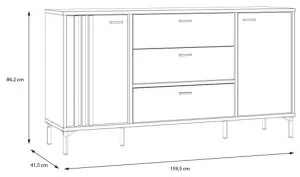 Komoda do salonu Joakimis JMXK231-M637 Meble Forte 3