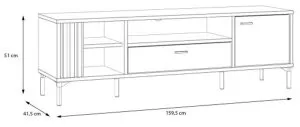 Szafka RTV industrialna Joakimis JMXT131-M637 Meble Forte 4