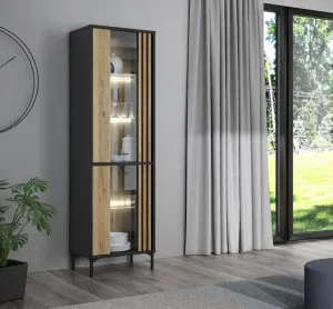 Witryna wąska industrialna Joakimis JMXV721-M637 Meble Forte 5