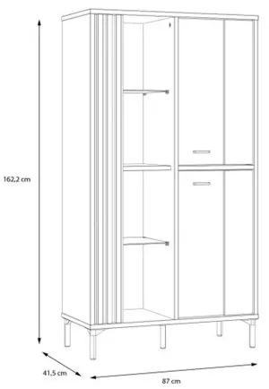 Witryna szeroka do salonu Joakimis JMXV521-M637 Meble Forte 4