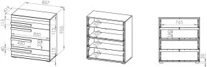 Komoda z szufladami Blanco 08 ML Meble 4