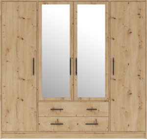 Szafa czterodrzwiowa artisan z lustrem Smart System SRL1