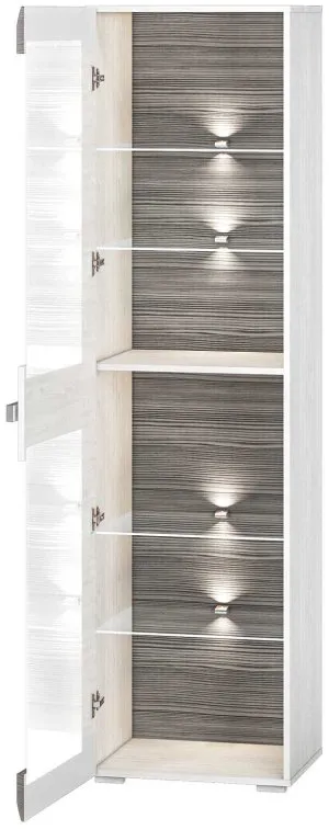 Witryna ze szkłem Blanco 02 lewa ML Meble 2