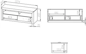Szafka RTV Castel 13 ML Meble 4
