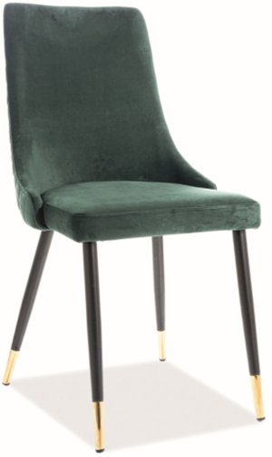 Krzesło Piano velvet czarny/złoty stelaż/zielony bluvel 78