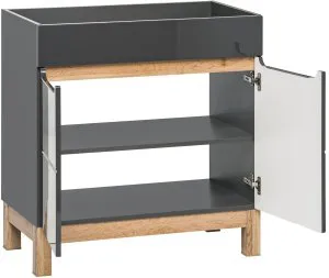 Szafka pod umywalkę 60 cm Bali Grafit 820-60D FSC Comad 3