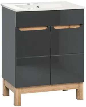 Szafka pod umywalkę 60 cm Bali Grafit 820-60D FSC Comad 2