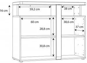 Komoda z drzwiami Tuluza TUZK221B Meble Forte 5