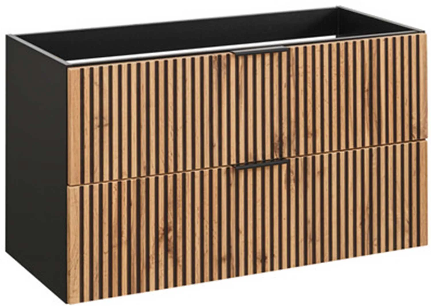 Szafka pod umywalkę 100 cm Xilo Black Wotan 82-100-D-2S Comad