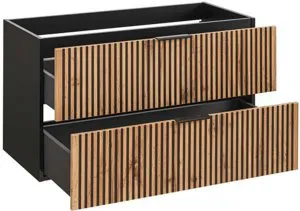 Szafka pod umywalkę 100 cm Xilo Black Wotan 82-100-D-2S Comad 2