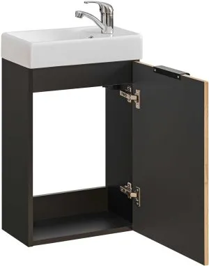 Szafka łazienkowa pod umywalkę 40 cm Xilo Black Wotan 82-40-D-1D Comad 2