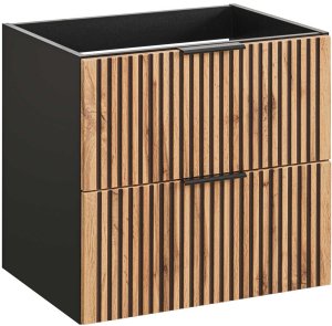 Szafka łazienkowa pod umywalkę 60 cm Xilo Black Wotan 82-60-D-2S