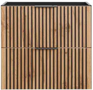 Szafka łazienkowa pod umywalkę 60 cm Xilo Black Wotan 82-60-D-2S Comad 3