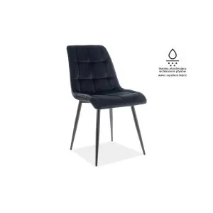 Krzesło chic matt velvet 99 czarny stelaż / czarny Signal Meble 1