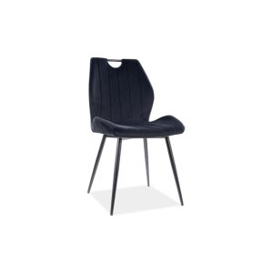 Krzesło arco velvet czarny stelaż / czarny bluvel 19