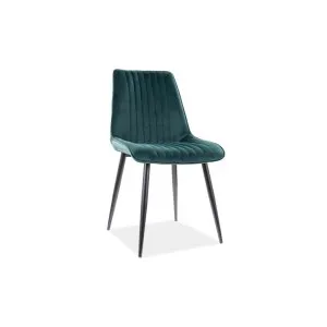 Krzesło kim velvet czarny stelaż / zielony bluvel 78 Signal Meble 1