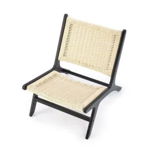 FODEN fotel wypoczynkowy, czarny / naturalny Halmar 1