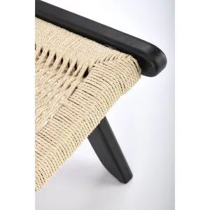 FODEN fotel wypoczynkowy, czarny / naturalny Halmar 8