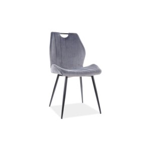 Krzesło arco velvet czarny stelaż/szary bluvel 14