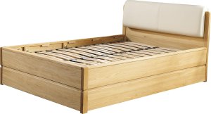 Drewniane łóżko 180 z pojemnikiem i stelażem Atlanta Natura typ 18