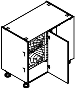 110 dolna narożnik wsuwny z koszem Duetto