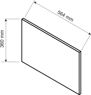 Panel boczny dokładany do szafki górnej głębokiej, wys.36 cm gł.56.4 Stolkar 5