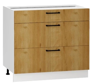 90 dolna zabudowa płyty ceramicznej trzy szuflady Stolkar 1