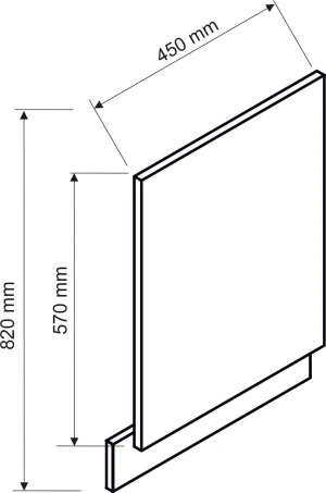 Front do zmywarki 45, panel odkryty Stolkar 6