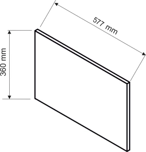 Panel boczny dokładany do szafki górnej głębokiej, wys.36 cm gł.57.7 Stolkar 6