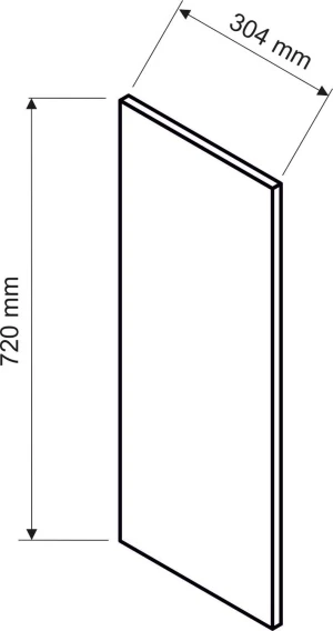 Panel boczny dokładany do szafki górnej, wys.72 cm Stolkar 5